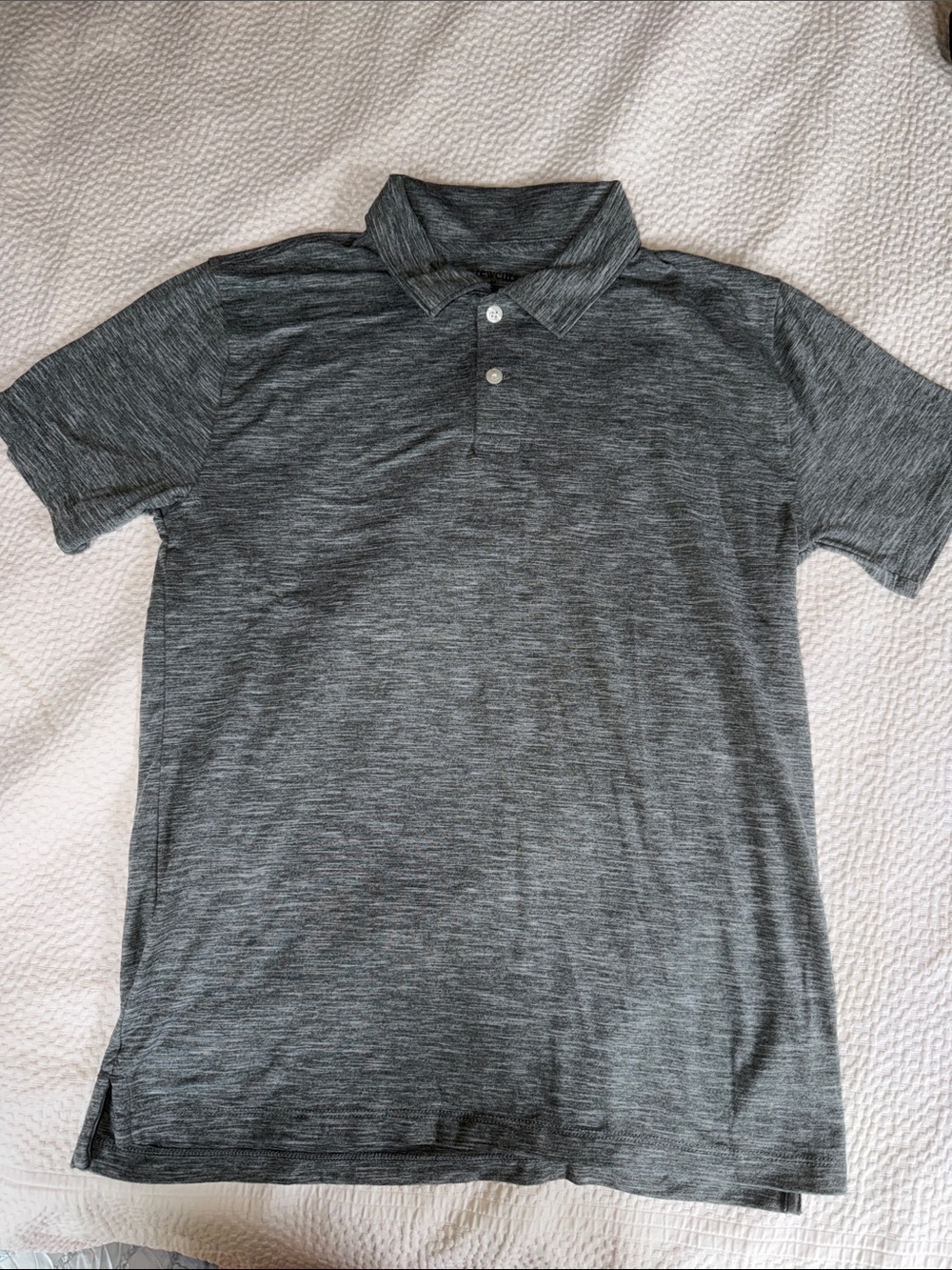 Crewcuts Heather Gray Short Sleeve Polo